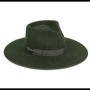 LACK OF COLOR- Rancher Green Fedora NWT